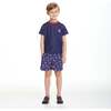 Short Sleeve Watermelon Rashguard Swim Set, Navy - Mixed Apparel Set - 2