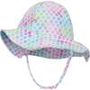 Tie-Dye Dotted One-piece Swim And Hat Set, Blue - One Pieces - 4