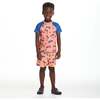 Short Sleeve Dune Buggy Rashguard Swim Set, Orange - Mixed Apparel Set - 2