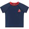 Short Sleeve Watermelon Rashguard Swim Set, Navy - Mixed Apparel Set - 4