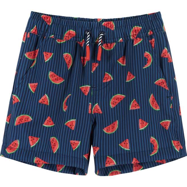 Short Sleeve Watermelon Rashguard Swim Set, Navy - Mixed Apparel Set - 5