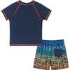 Short Sleeve Rocket Rashguard Swim Set, Navy - Mixed Apparel Set - 4