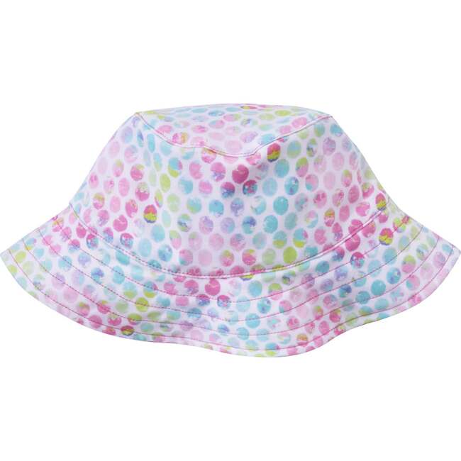 Reversible Bucket Hat, Blue And Pink Dots - Hats - 2