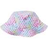 Reversible Bucket Hat, Blue And Pink Dots - Hats - 2