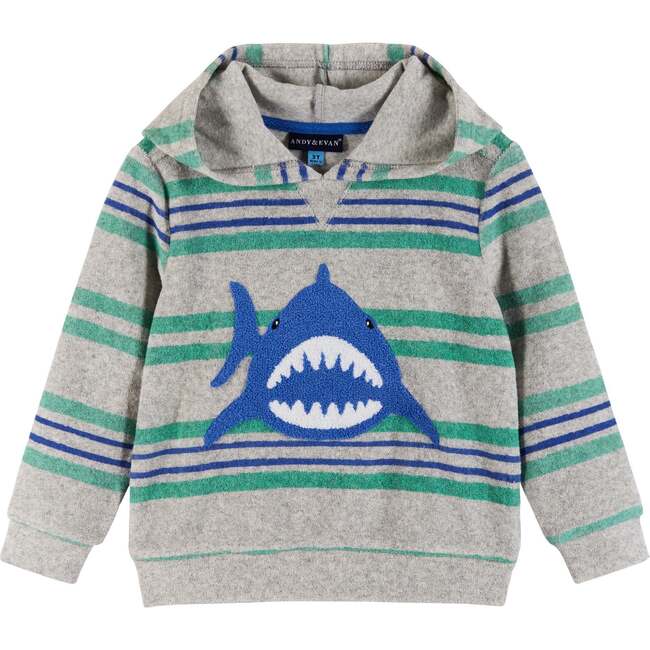 Shark French Terry Cover-Up Hoodie Set, Gray - Mixed Apparel Set - 3