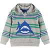 Shark French Terry Cover-Up Hoodie Set, Gray - Mixed Apparel Set - 3