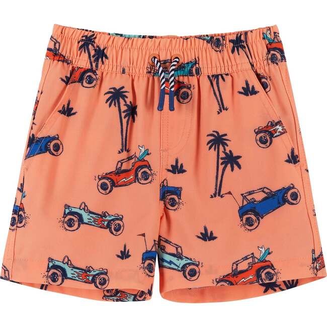 Short Sleeve Dune Buggy Rashguard Swim Set, Orange - Mixed Apparel Set - 5