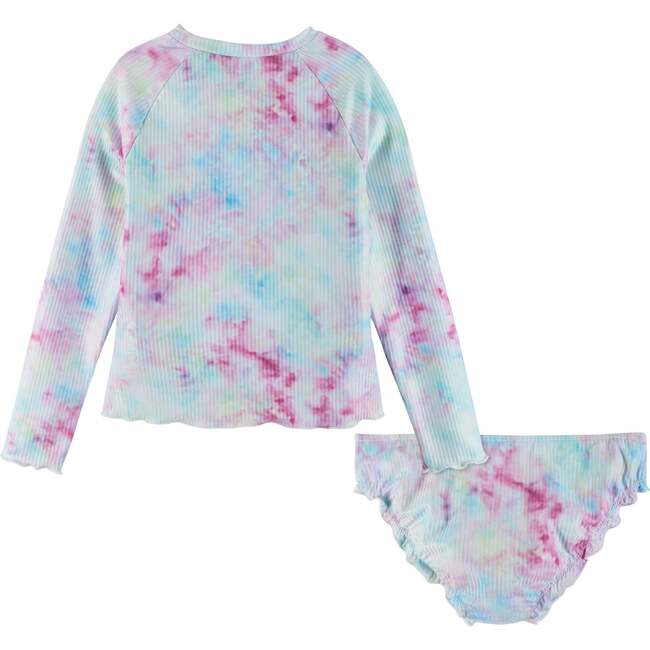 Tween Pastel Tie-Dye Rashguard Set (Size 7-16 Years), Pink - Rash Guards - 5