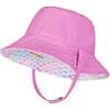 Reversible Bucket Hat, Blue And Pink Dots - Hats - 3
