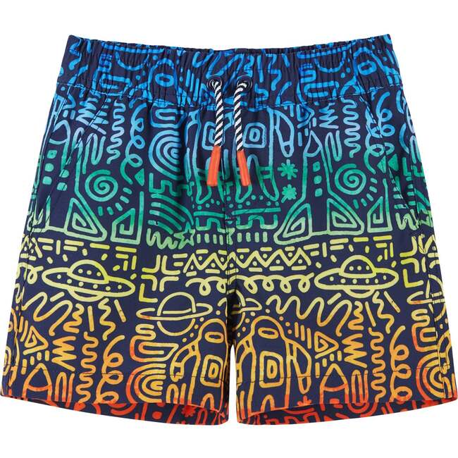 Short Sleeve Rocket Rashguard Swim Set, Navy - Mixed Apparel Set - 6