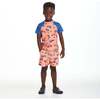 Short Sleeve Dune Buggy Rashguard Swim Set, Orange - Mixed Apparel Set - 6