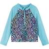 Leopard Rashguard Set, Aqua - Rash Guards - 3