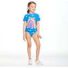 Fringe Rainbow Rashguard Set, Blue - Rash Guards - 2