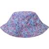 Floral Reversible Bucket Hat, Purple - Hats - 3