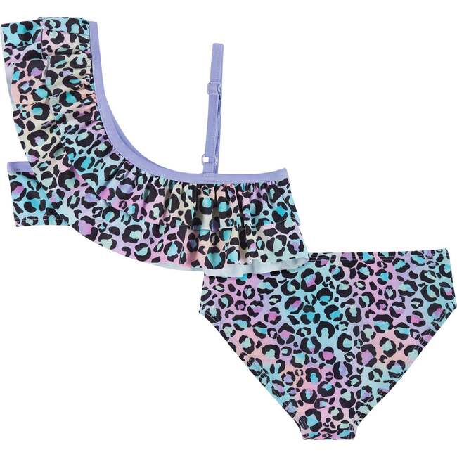 Multicolor Leopard Bikini Set, Black - Two Pieces - 4
