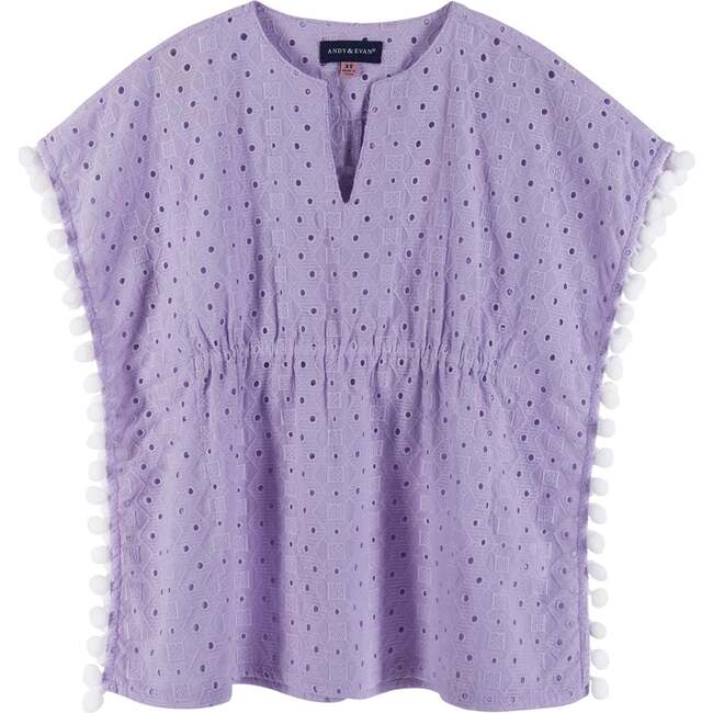 Eyelet Cover-Up, Purple - Cover-Ups - 1