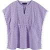 Eyelet Cover-Up, Purple - Cover-Ups - 1 - thumbnail