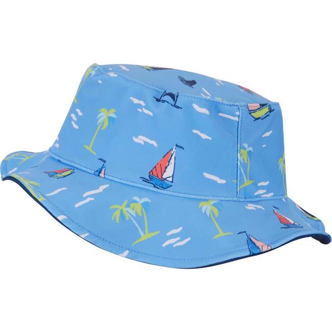 Sailboat Shark Swim Romper, Blue - Mixed Apparel Set - 4