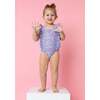 Daisy Ruffle One-Piece Swim Suit, Purple - One Pieces - 2 - thumbnail