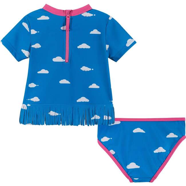 Fringe Rainbow Rashguard Set, Blue - Rash Guards - 4