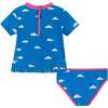 Fringe Rainbow Rashguard Set, Blue - Rash Guards - 4