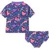 Dino Rashguard Set, Purple - Rash Guards - 2