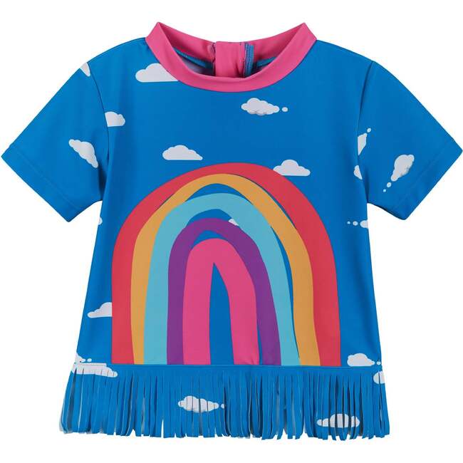 Fringe Rainbow Rashguard Set, Blue - Rash Guards - 5