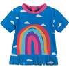 Fringe Rainbow Rashguard Set, Blue - Rash Guards - 5