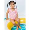 Daisy Ruffle One-Piece Swim Suit, Pink - One Pieces - 2