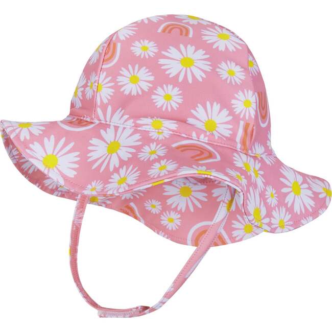Daisy & Rainbow Tankini And Hat, Pink - Mixed Apparel Set - 2