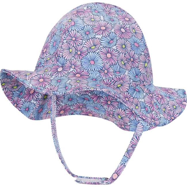 Daisy One-Piece Swim & Hat Set, Purple - One Pieces - 4