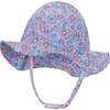 Daisy One-Piece Swim & Hat Set, Purple - One Pieces - 4 - thumbnail