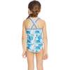 Reversible Tropical Print Two-Piece Swim Suit, Green And Pink - Two Pieces - 5