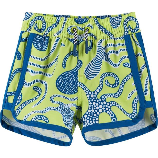 Long Sleeve Crazy Octo Rashguard Swim Set, Green - Rash Guards - 3