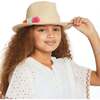 Colorful Pom Pom Sun Hat, Beige - Hats - 2