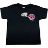Cotton Unisex T-Shirt With "DJ" Patch, Solid Black - Tees - 1 - thumbnail