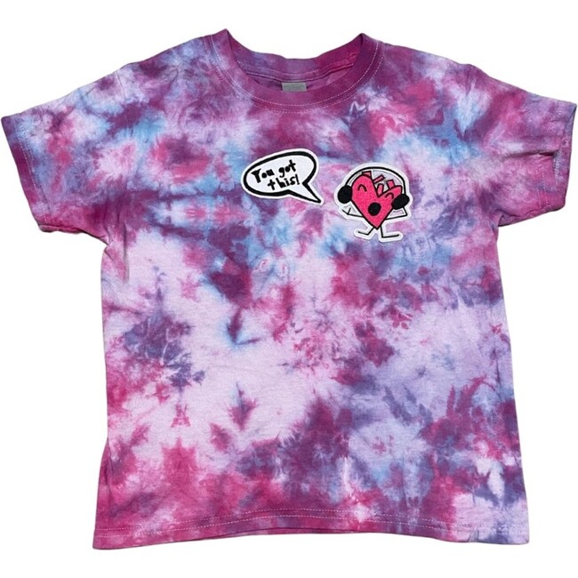 Tie Dye DJ Collection Patch T-Shirt, Pink And Purple