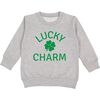 Lucky Charm L/S Sweatshirt, Gray - Sweatshirts - 1 - thumbnail