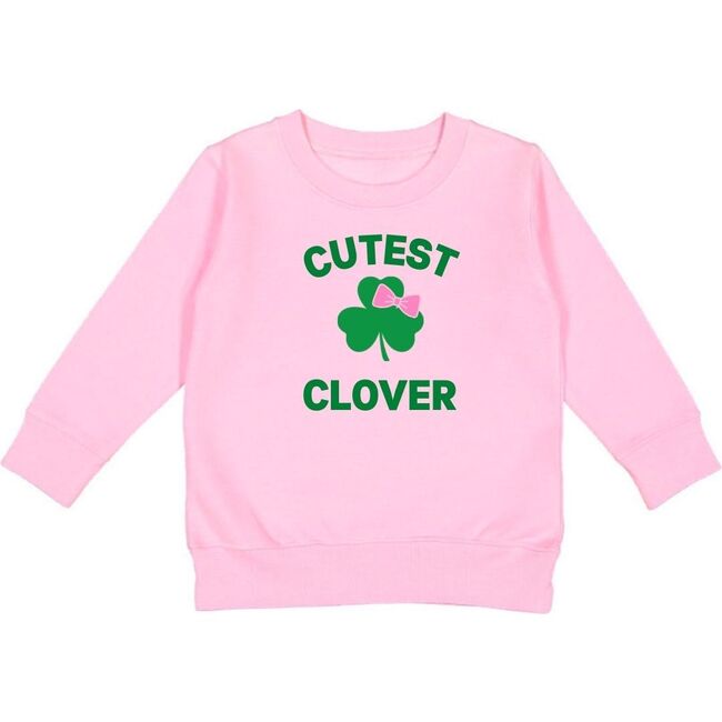 Cutest Clover L/S Sweatshirt, Pink - Sweatshirts - 1
