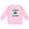 Cutest Clover L/S Sweatshirt, Pink - Sweatshirts - 1 - thumbnail