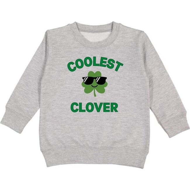 Coolest Clover L/S Sweatshirt, Gray - Sweatshirts - 1