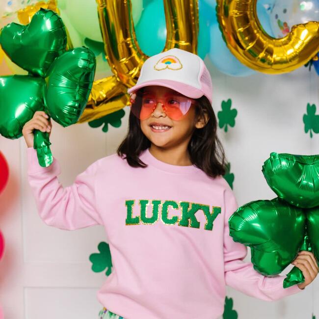 Lucky Patch St. Patrick's Day Sweatshirt, Pink - Sweatshirts - 3