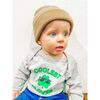 Coolest Clover St. Patrick's Day Long Sleeve Bodysuit, Grey - Onesies - 2