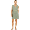 Women's Biarritz Contrast Piping Mini Dress, Willow Boxweave - Dresses - 1 - thumbnail