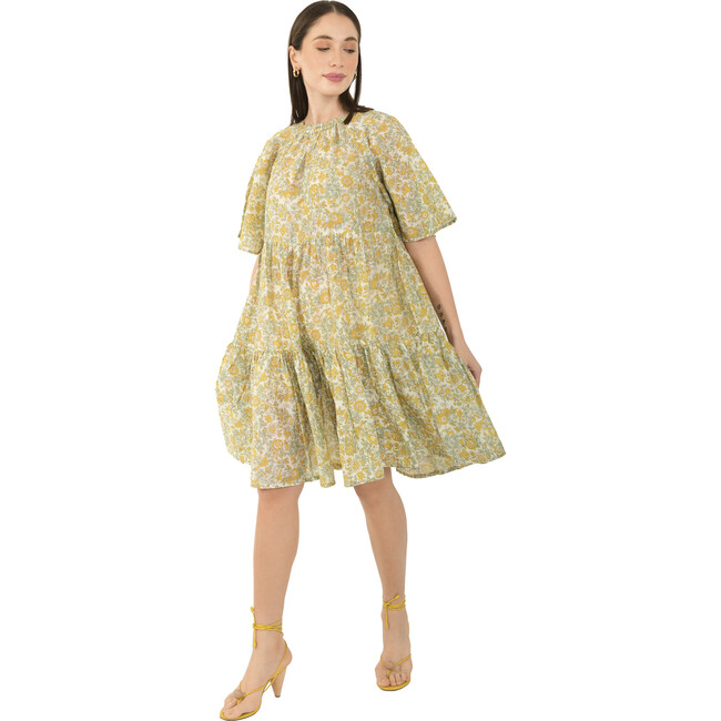 Women's Vienna Flowy Short Dress, Marigold