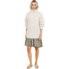 Women's Pichu Pichu High Neck Pullover Sweater, Ecru - Sweaters - 1 - thumbnail