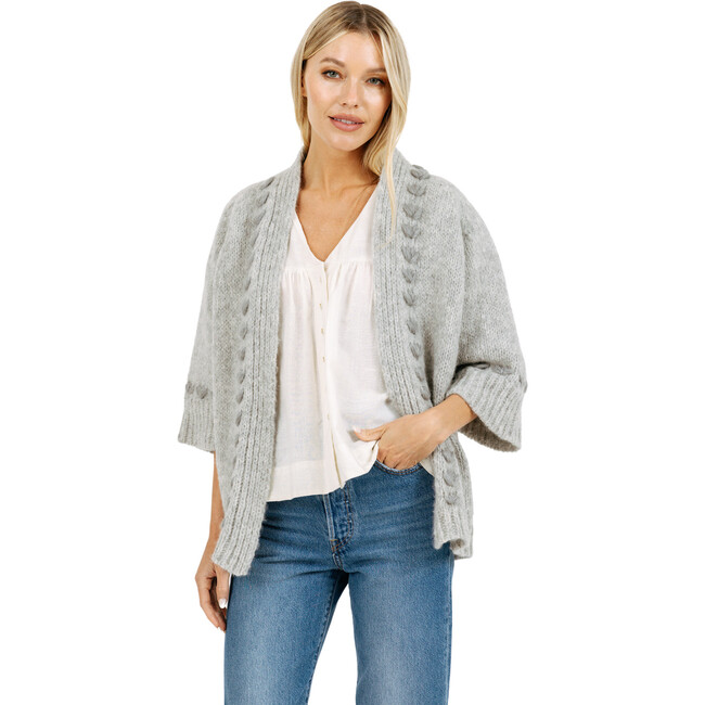 Women's Salinas Hand Embroidered Cardigan, Dove