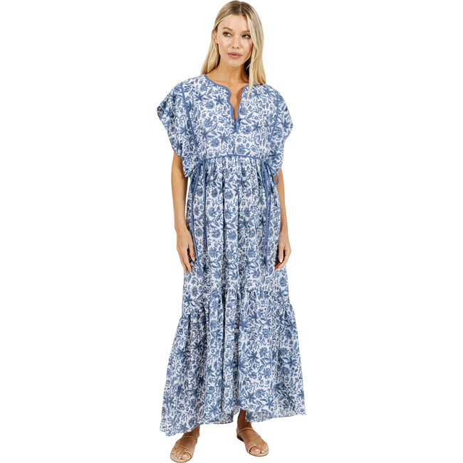 Women's Sonoma Scalloped V-Neck Dress, Bluebonnet
