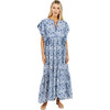 Women's Sonoma Scalloped V-Neck Dress, Bluebonnet - Dresses - 1 - thumbnail