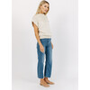 Women's Arequipa Short Sleeve Ribbed Yolk Sweater, Ecru - Sweaters - 2